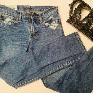 Abercrombie and Fitch light distress Jeans